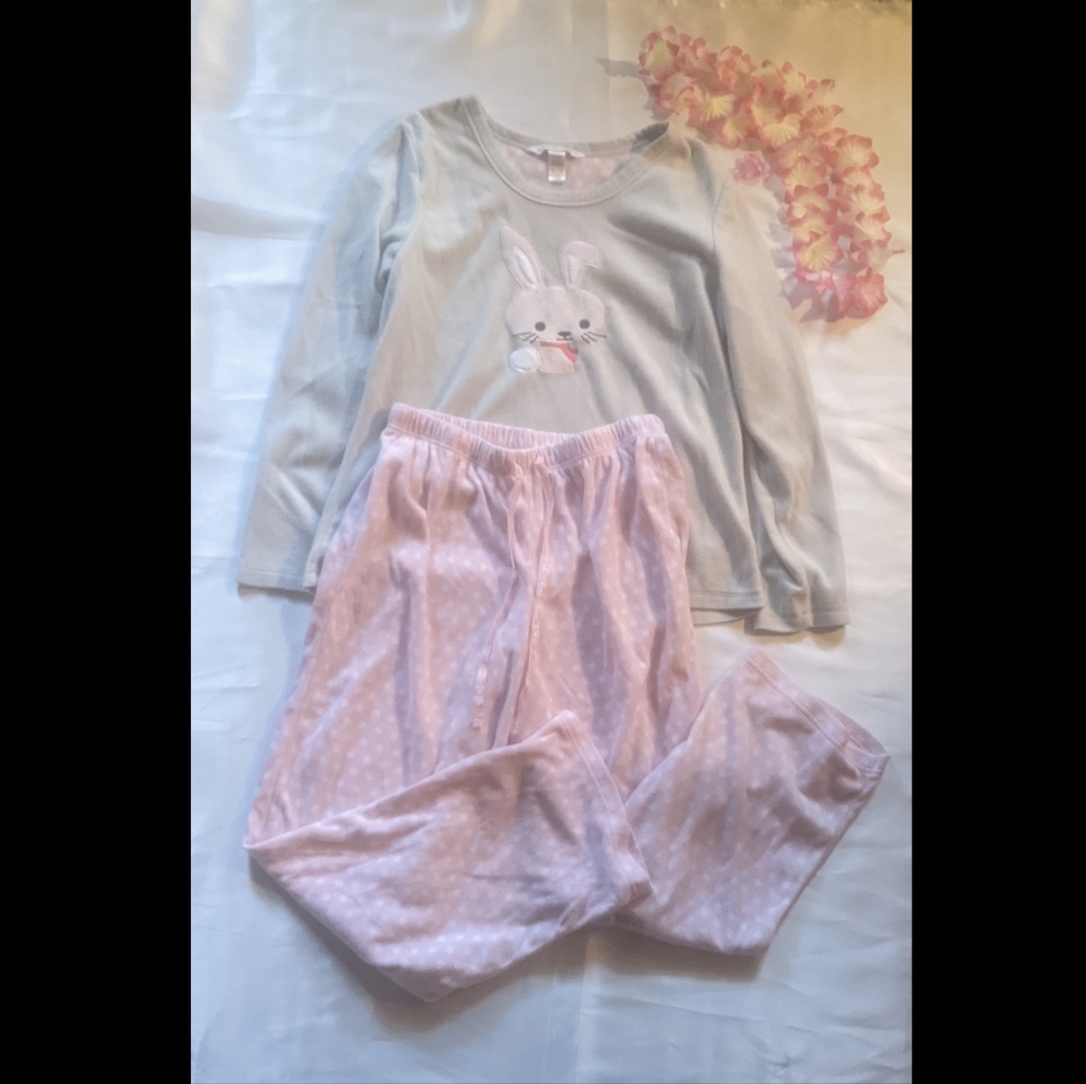 Pillow Talk women's pajamas size L pink, grey, and white